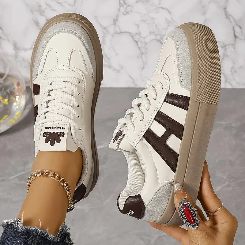 Retro Sneakers för kvinnor med snörning och komfortabel design