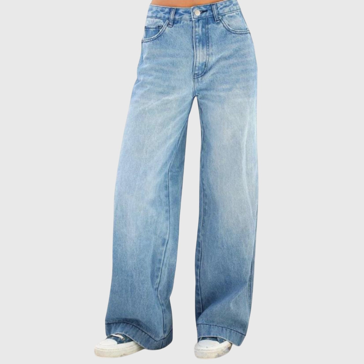 Lina | Trendig Avslappnad Denim Byxa för Kvinnor