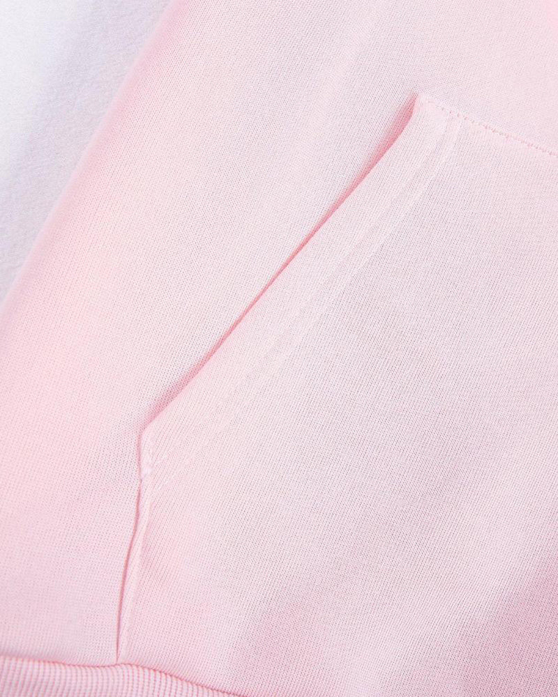 Elegant rosa hoodie med praktisk känguruficka för kvinnor