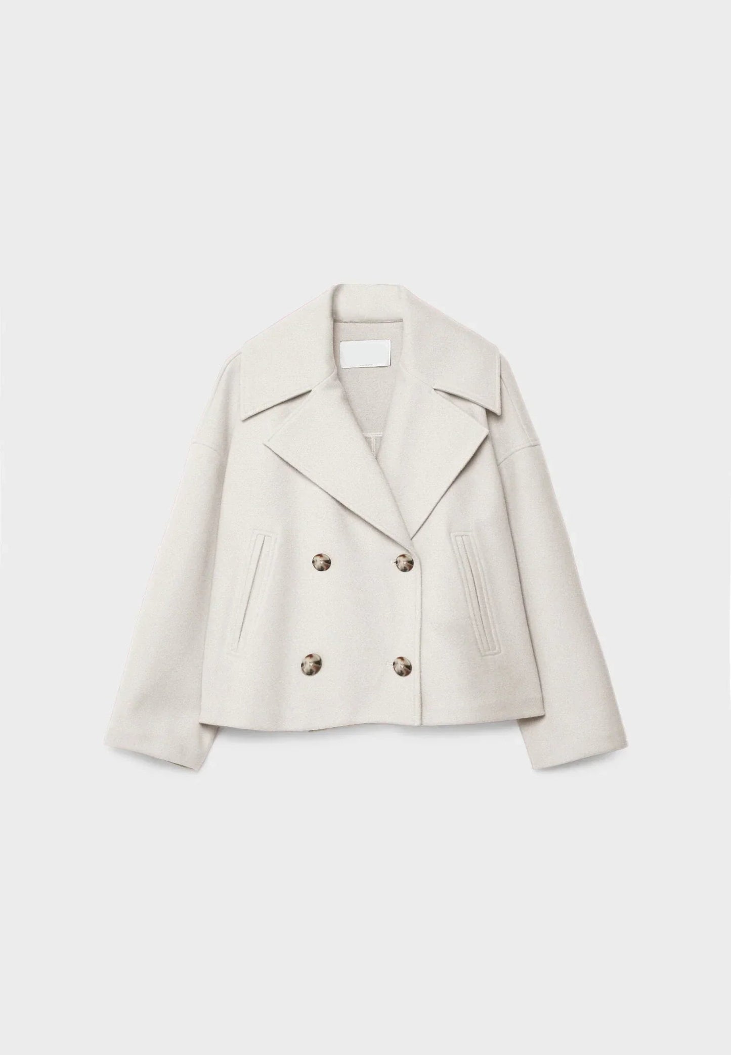 Moderne kort blazer med dobbeltknap