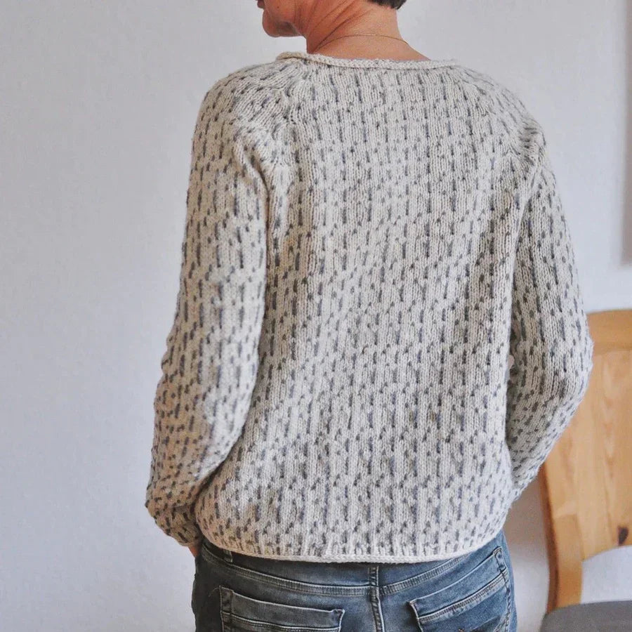 Elegante Strikbluse med Tidens Takt