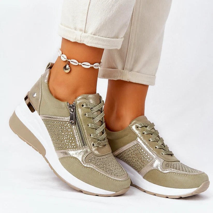 Sommar Sneakers med Kilklack för Damer