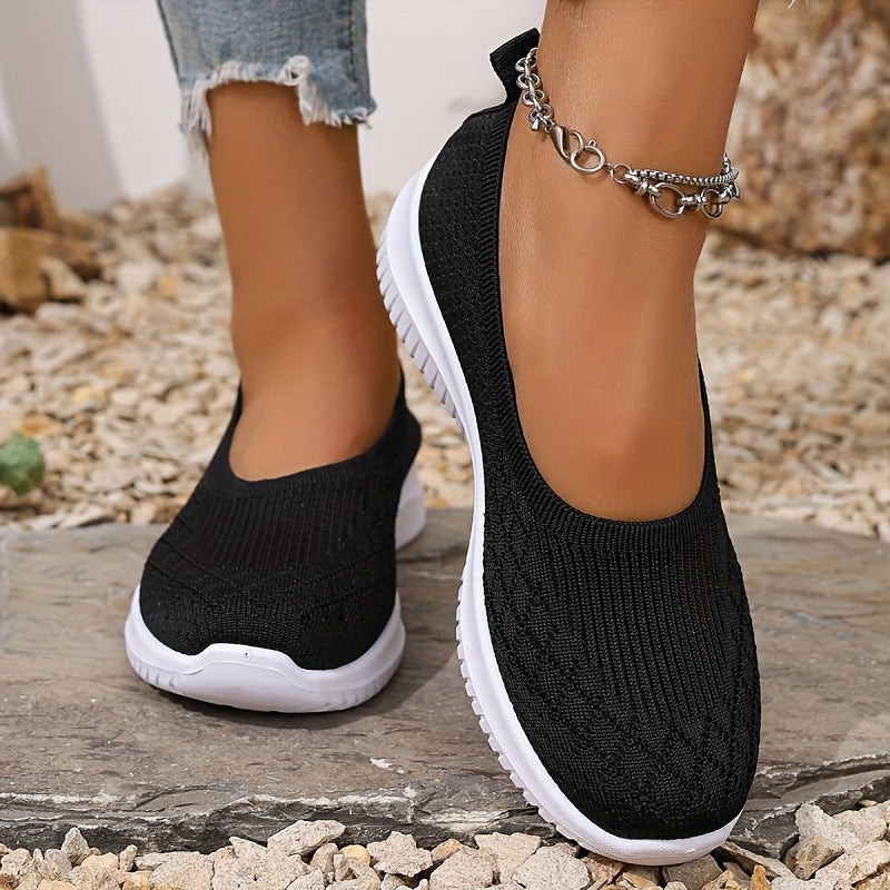 Stickade Slip-On Skor för Dam - Elena Modell