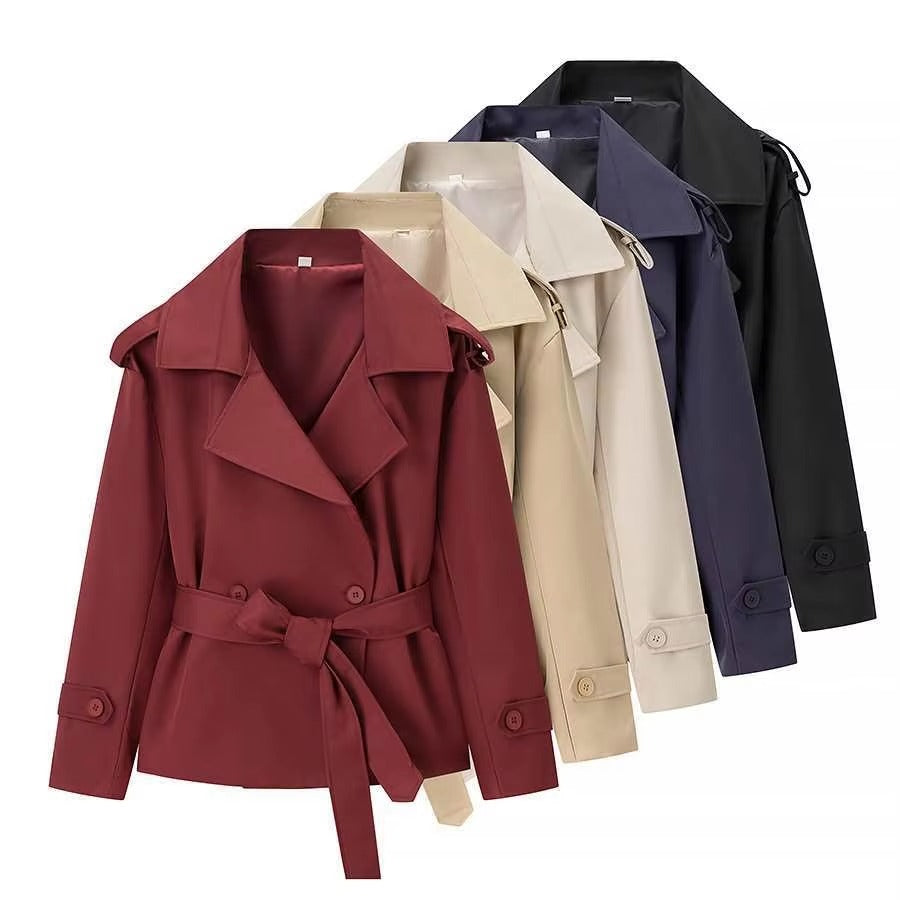 Stilfuld Cropped Blazer med Bindebælte