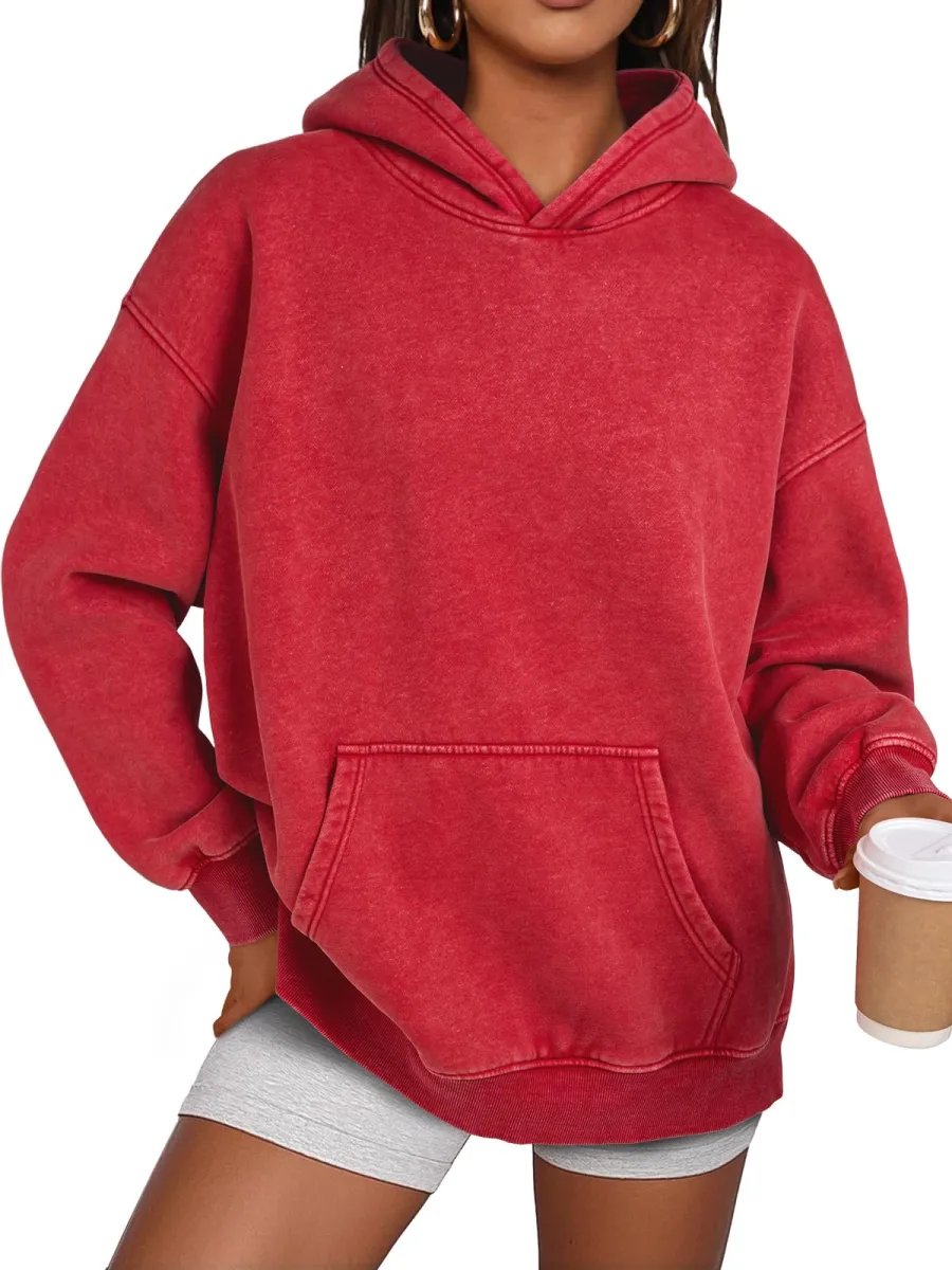 Oversize Sweatshirt med Slidt Look