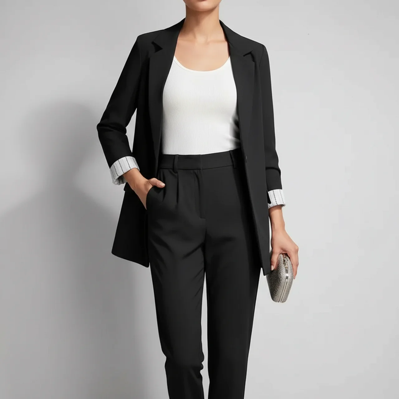 Kostymset för Dam i Slim Fit-stil
