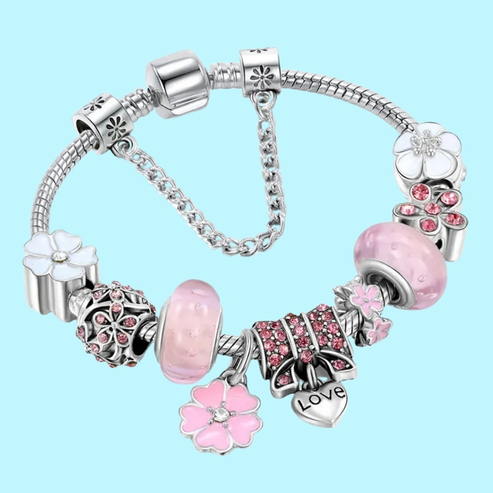 Dame armbånd med blomsterdesign – Sarte charm armbånd