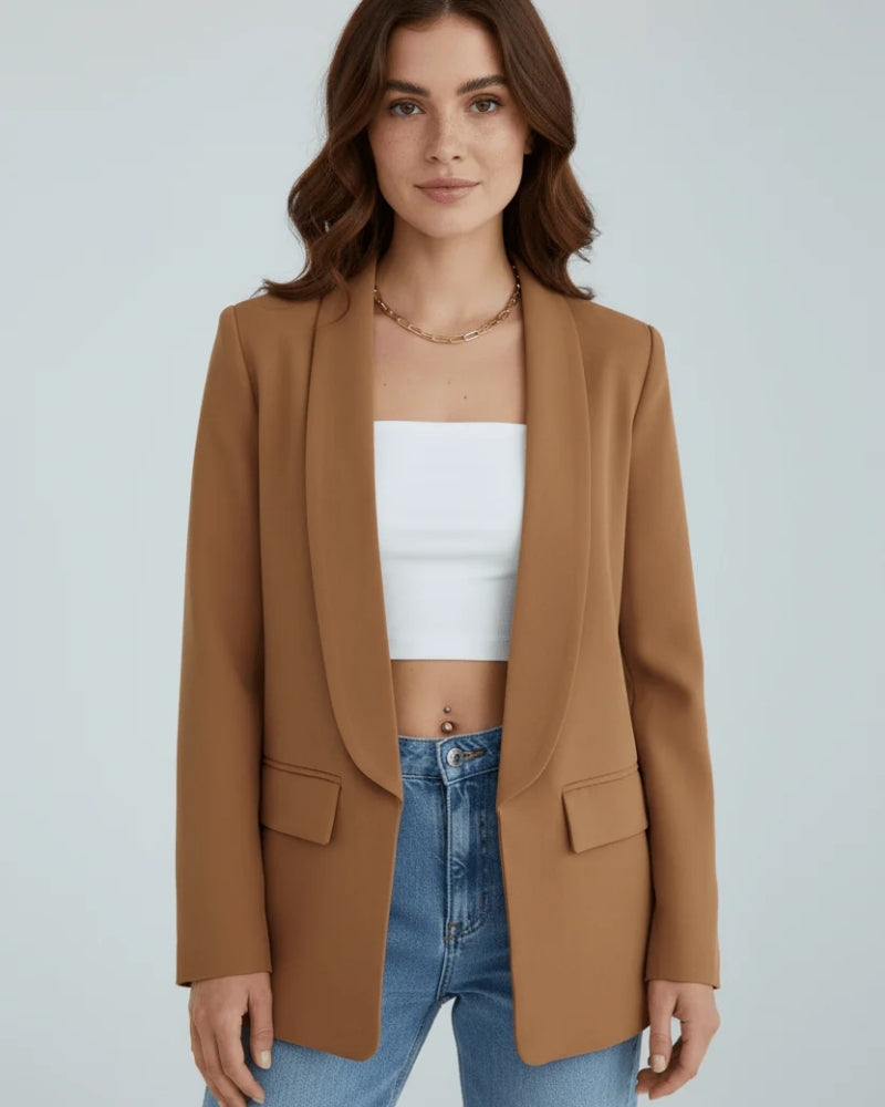 Dame Blazer – Klassisk tailoreret blazer med reverskrave og alsidigt design