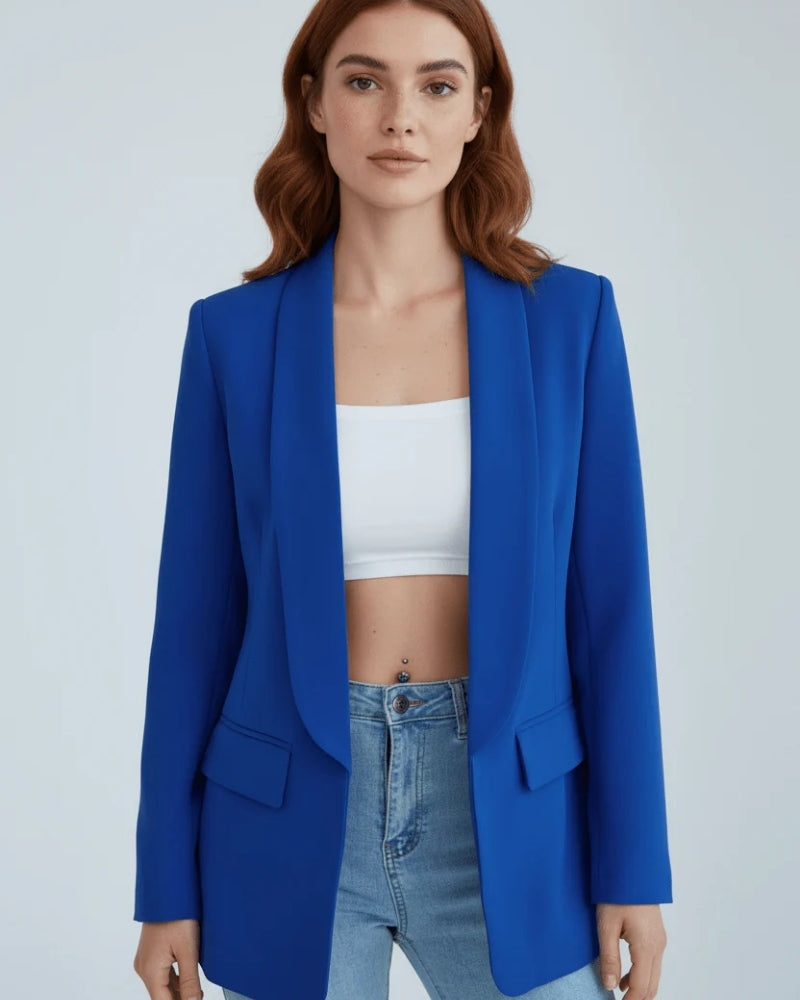 Dame Blazer – Klassisk tailoreret blazer med reverskrave og alsidigt design
