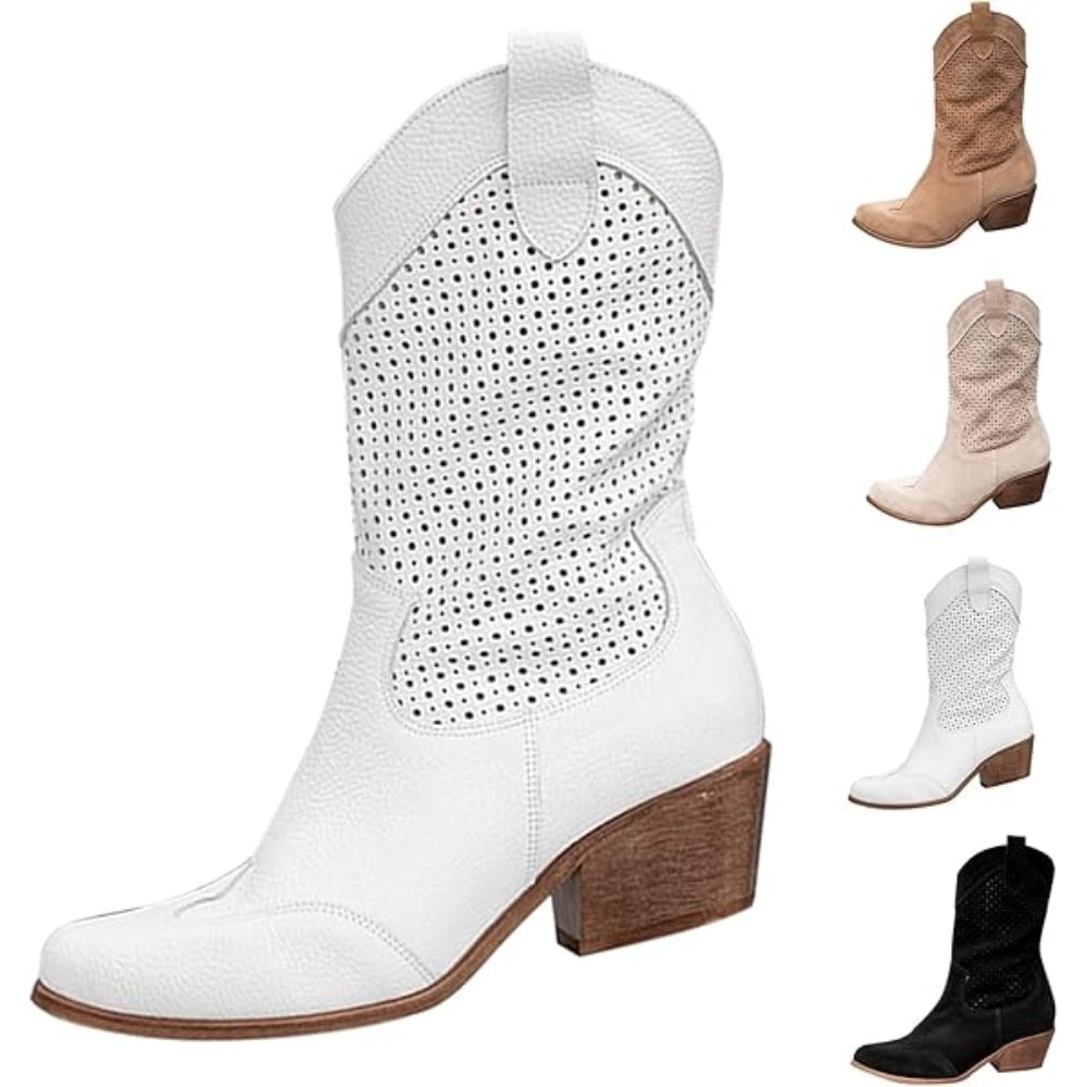 Damernes cowboystøvler med lynlås - Stilfulde ankel sko