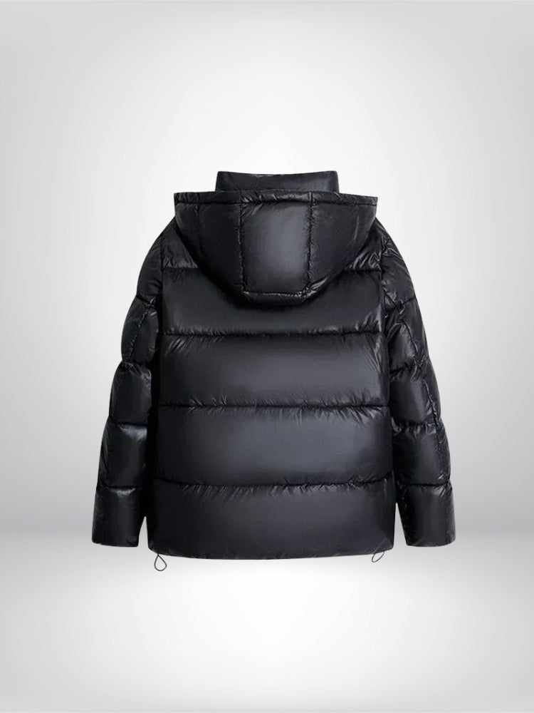 Dame-puffer-vinterjakke – Skinnende, let & egnet til kolde dage