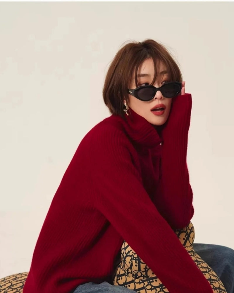 Dame Rollkragenpullover 100% Kashmir – Varmer pullover til efterår og vinter