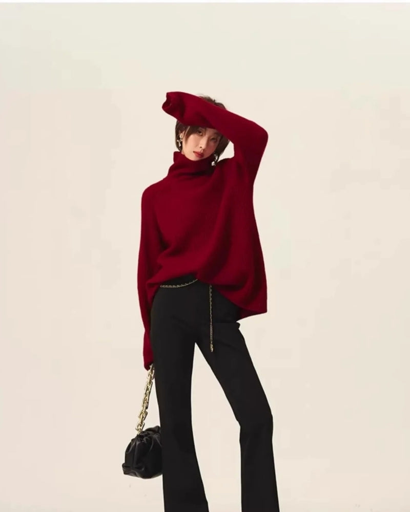 Dame Rollkragenpullover 100% Kashmir – Varmer pullover til efterår og vinter