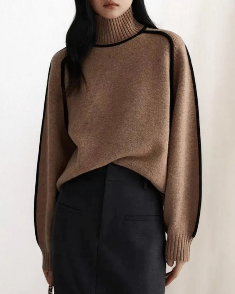 Dame-Rullekravepullover - Langærmet Figur-venligt Top