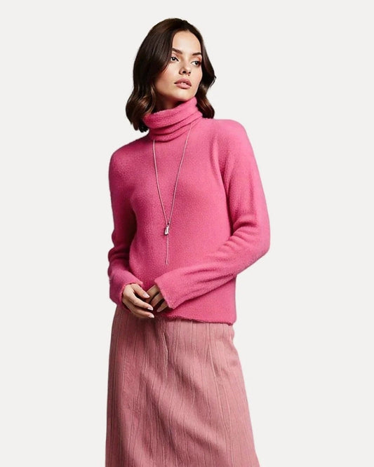 Dame-rullekrave sweater - Langærmet strik-vintertøj