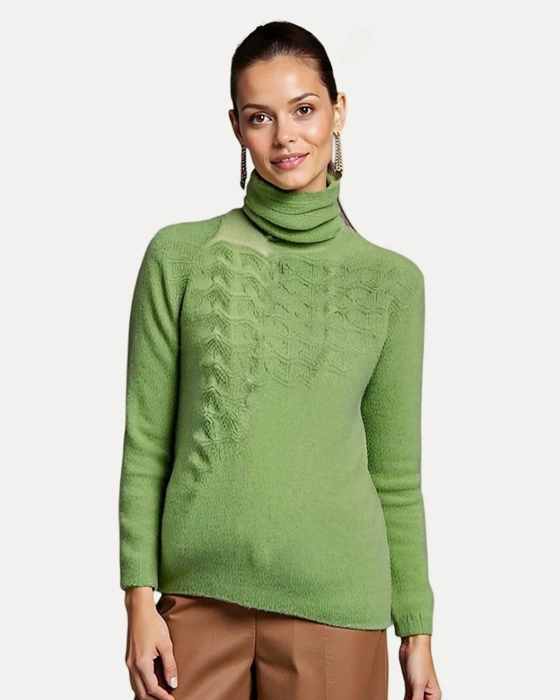 Dame-rullekrave sweater - Langærmet strik-vintertøj