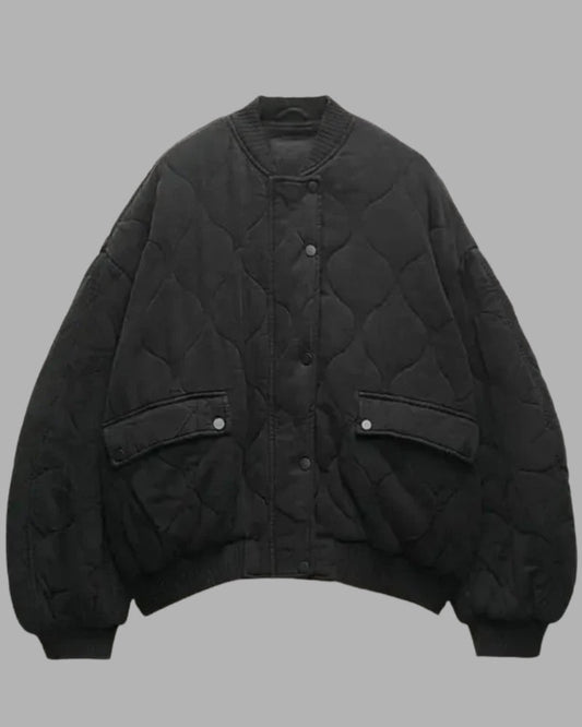 Dame Vinter-Bomberjakke – Steppet Design med afslappet pasform