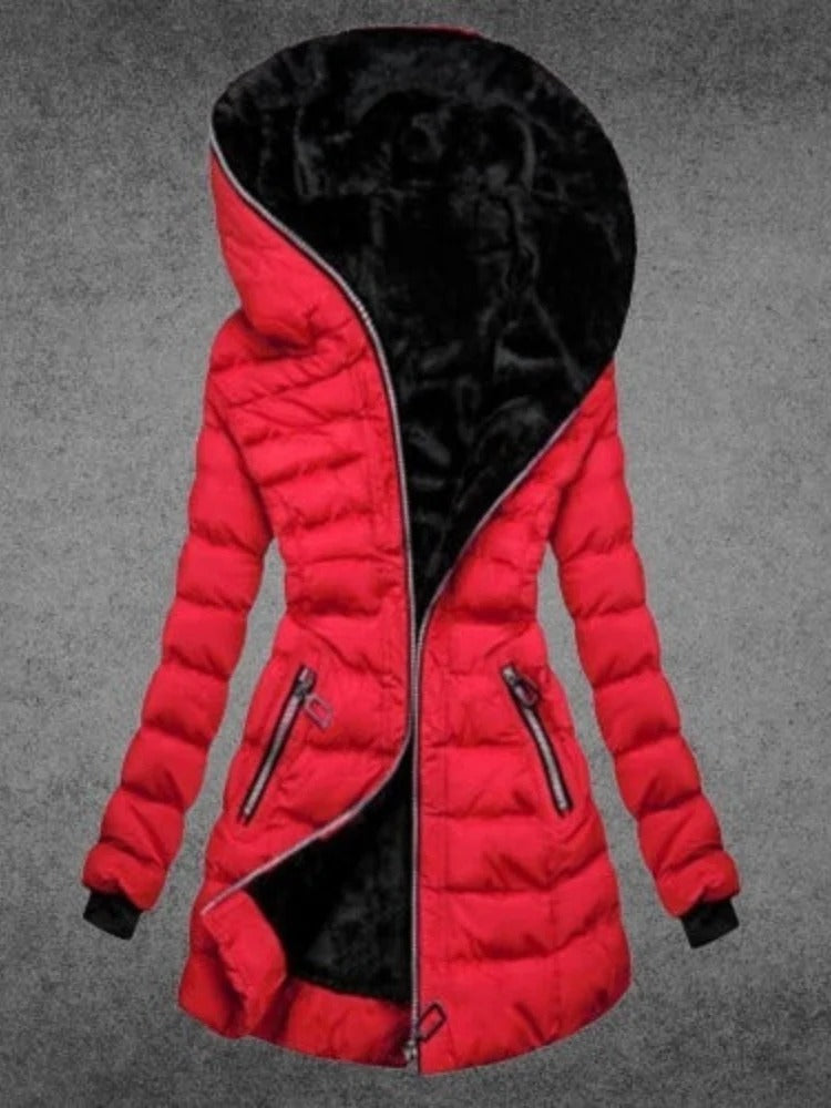 Dame-vinterjakke i lang form – Let og med behagelig bærekomfort