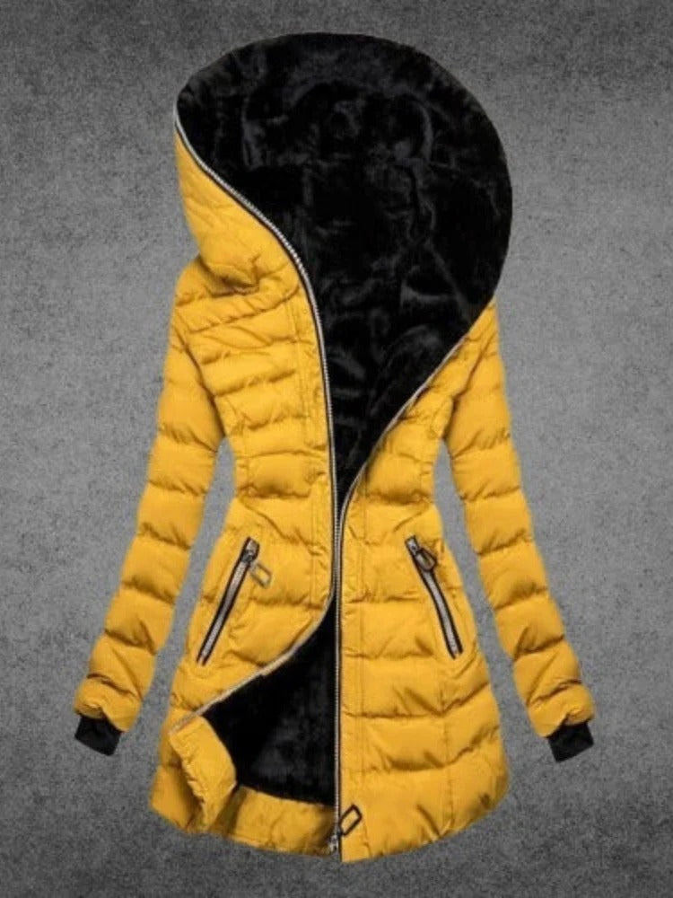 Dame-vinterjakke i lang form – Let og med behagelig bærekomfort