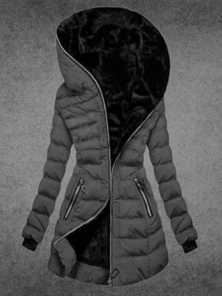 Dame-vinterjakke i lang form – Let og med behagelig bærekomfort