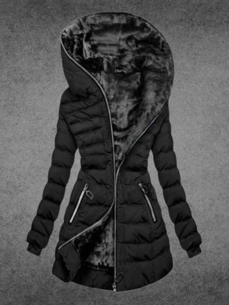 Dame-vinterjakke i lang form – Let og med behagelig bærekomfort