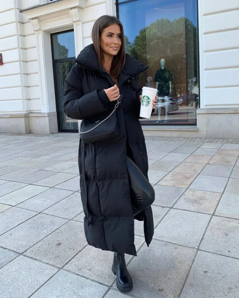 Dame Vinterjakke lang – Stilfuld Frakke til kolde dage