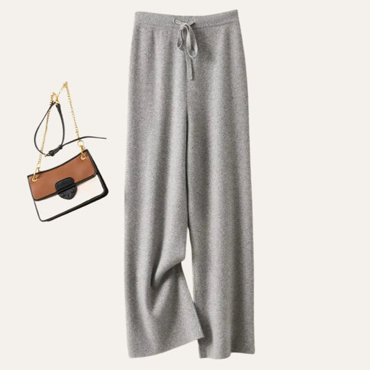 Dame uldbukser lavet af 100% merinould – Vidde Wide-Leg bukser til efterår og vinter