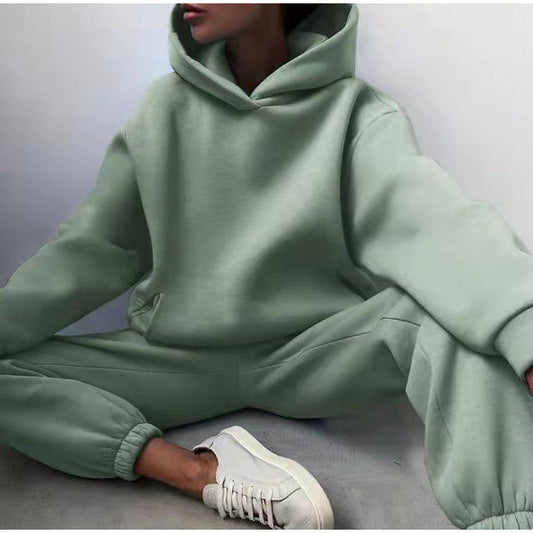 Mira | Stilsäkert Hoodie- och Byxset för Kvinnor