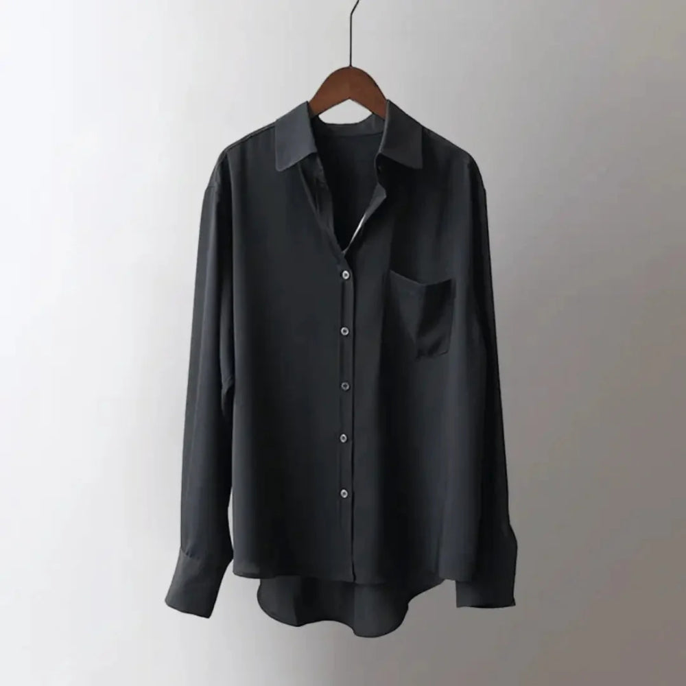 Damebluse - Langærmet top til arbejde og særlige lejligheder