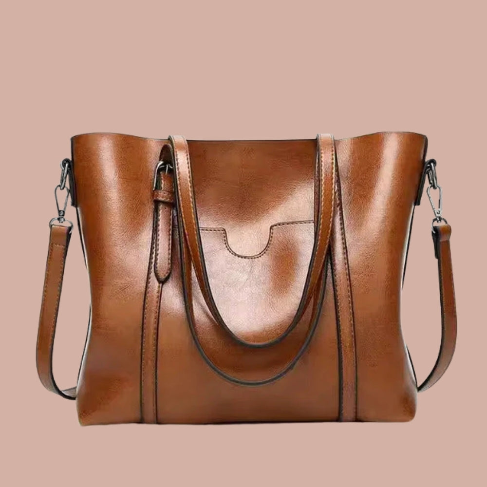 Dame håndtaske - Dobbelt håndtag design med aftagelig rem