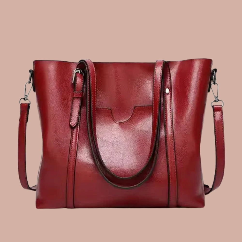 Dame håndtaske - Dobbelt håndtag design med aftagelig rem