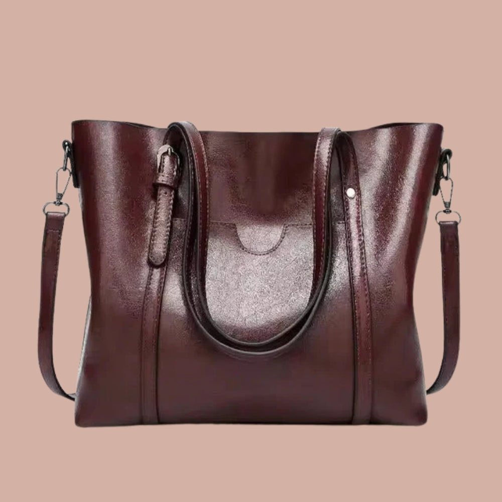 Dame håndtaske - Dobbelt håndtag design med aftagelig rem