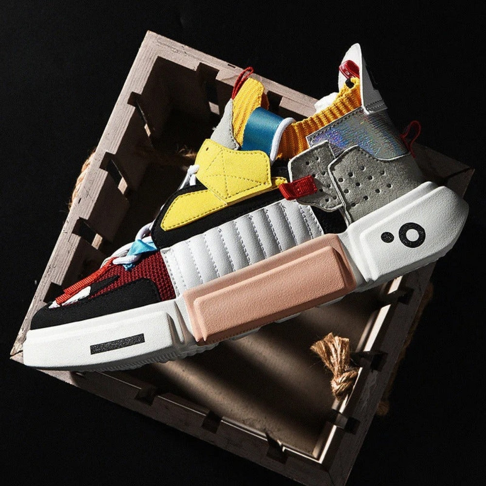 Damesko – Moderne snørresneakers med struktureret design