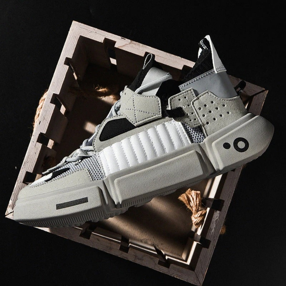 Damesko – Moderne snørresneakers med struktureret design