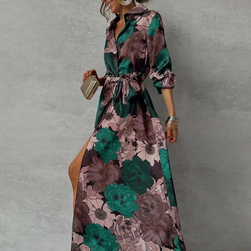 Blommig Elegant Maxiklänning