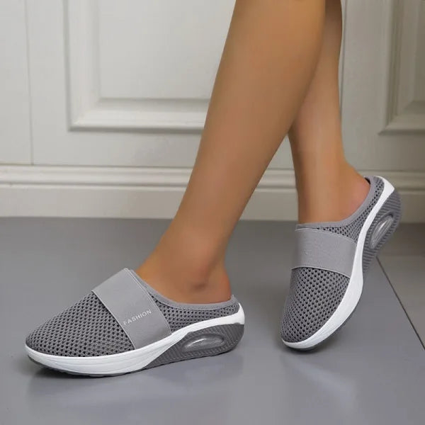 Mesh Slip-on Sandaler för Damer med Ortopedisk Stöd