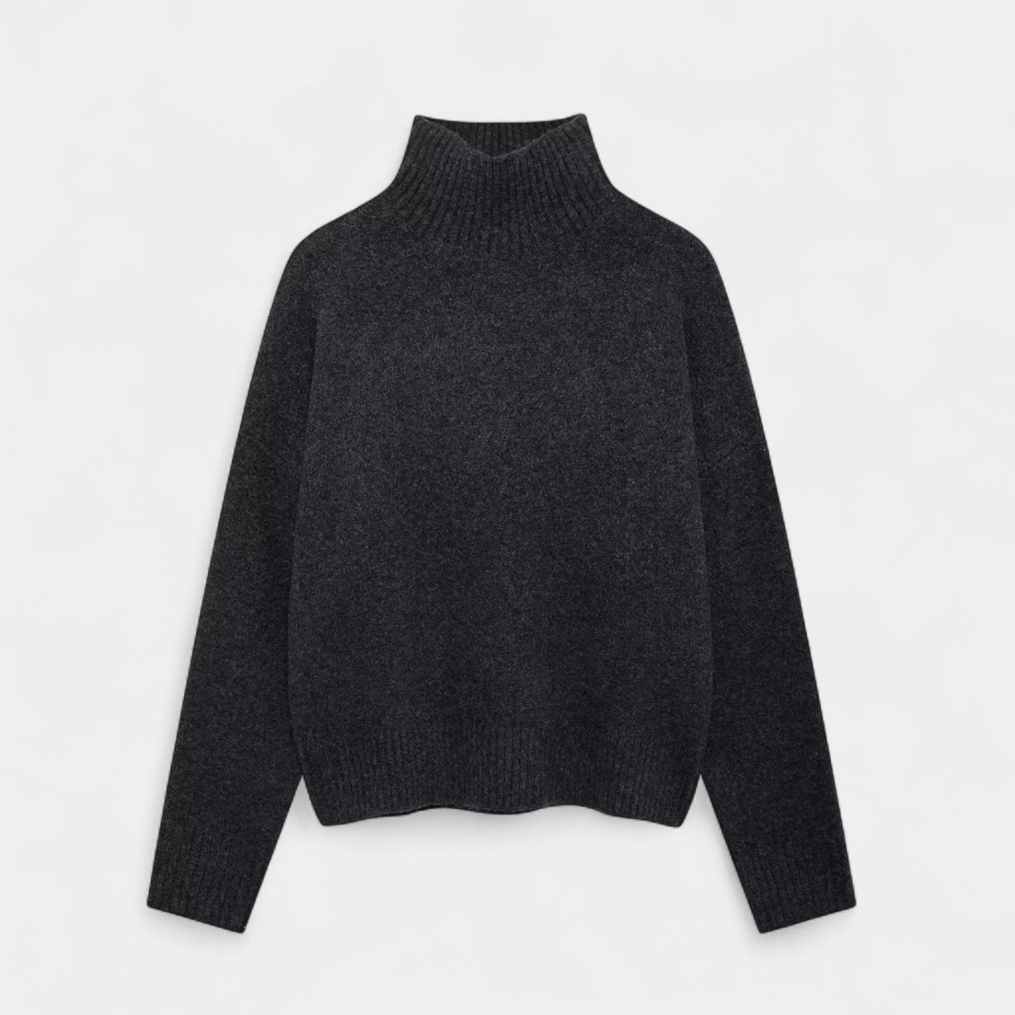 Elegant Strikpullover med Høj Krave – Stilfuld Varmekilde