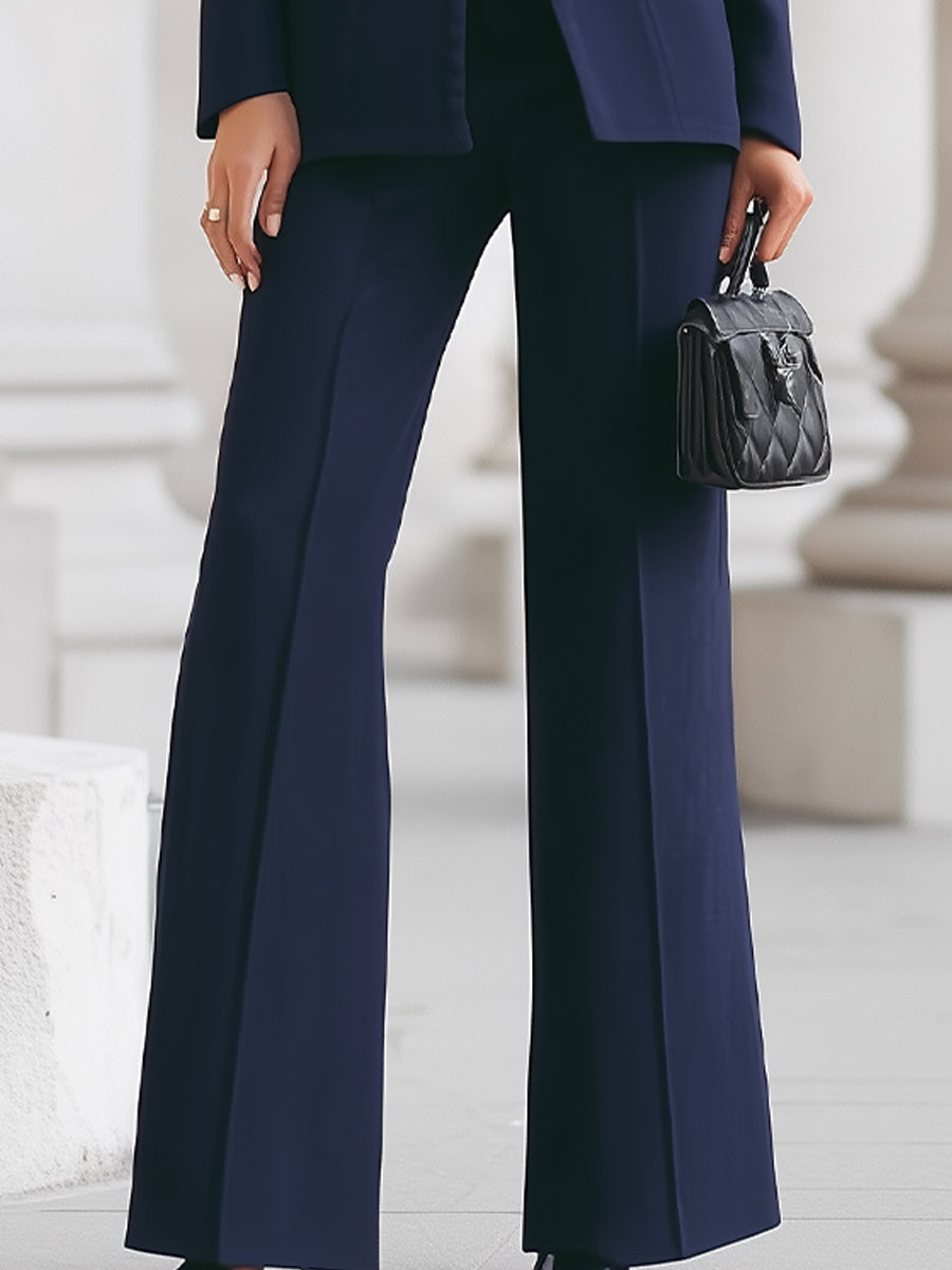 Sofia | Elegant Blazer Set med Vidbyxor för Sommaren