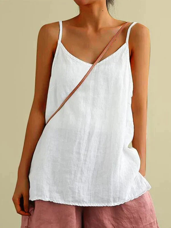 Elegant Sommertop med Spaghettitræksdesign