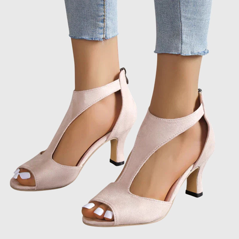 Lumière | Damen Elegant Cut-Out Sandaler med Klack