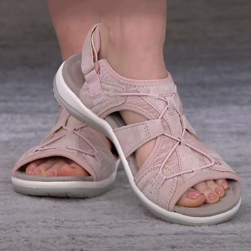 Sandaler med ortopedisk design och kardborreband