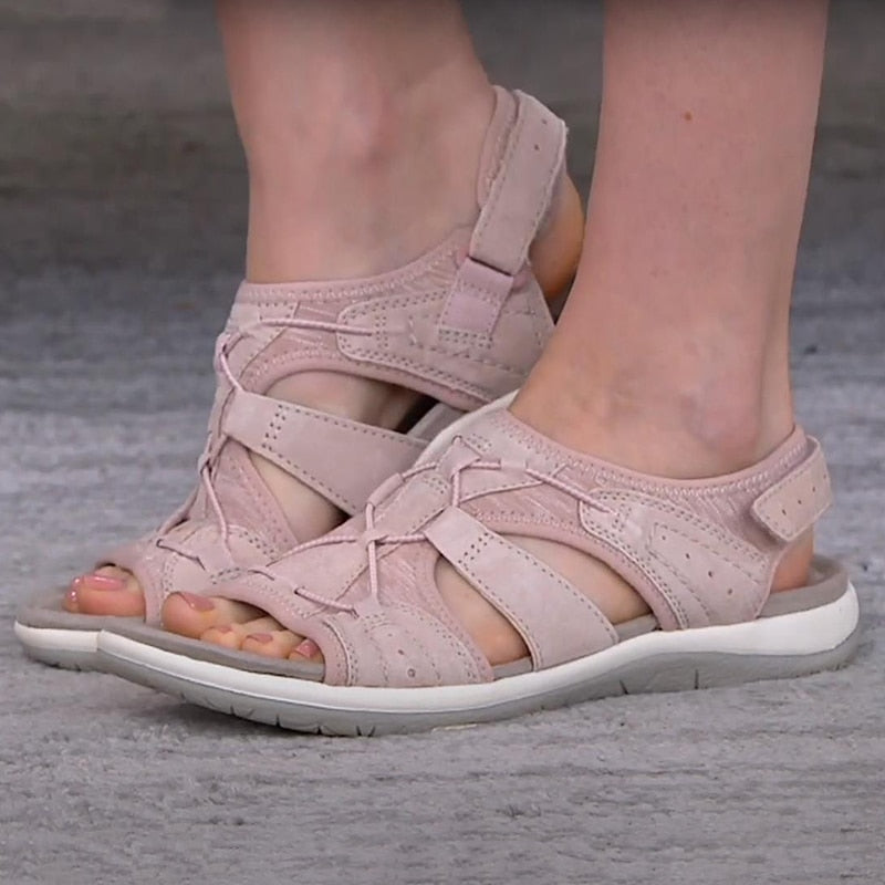 Sandaler med ortopedisk design och kardborreband