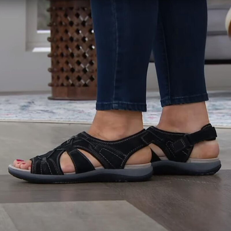 Sandaler med ortopedisk design och kardborreband