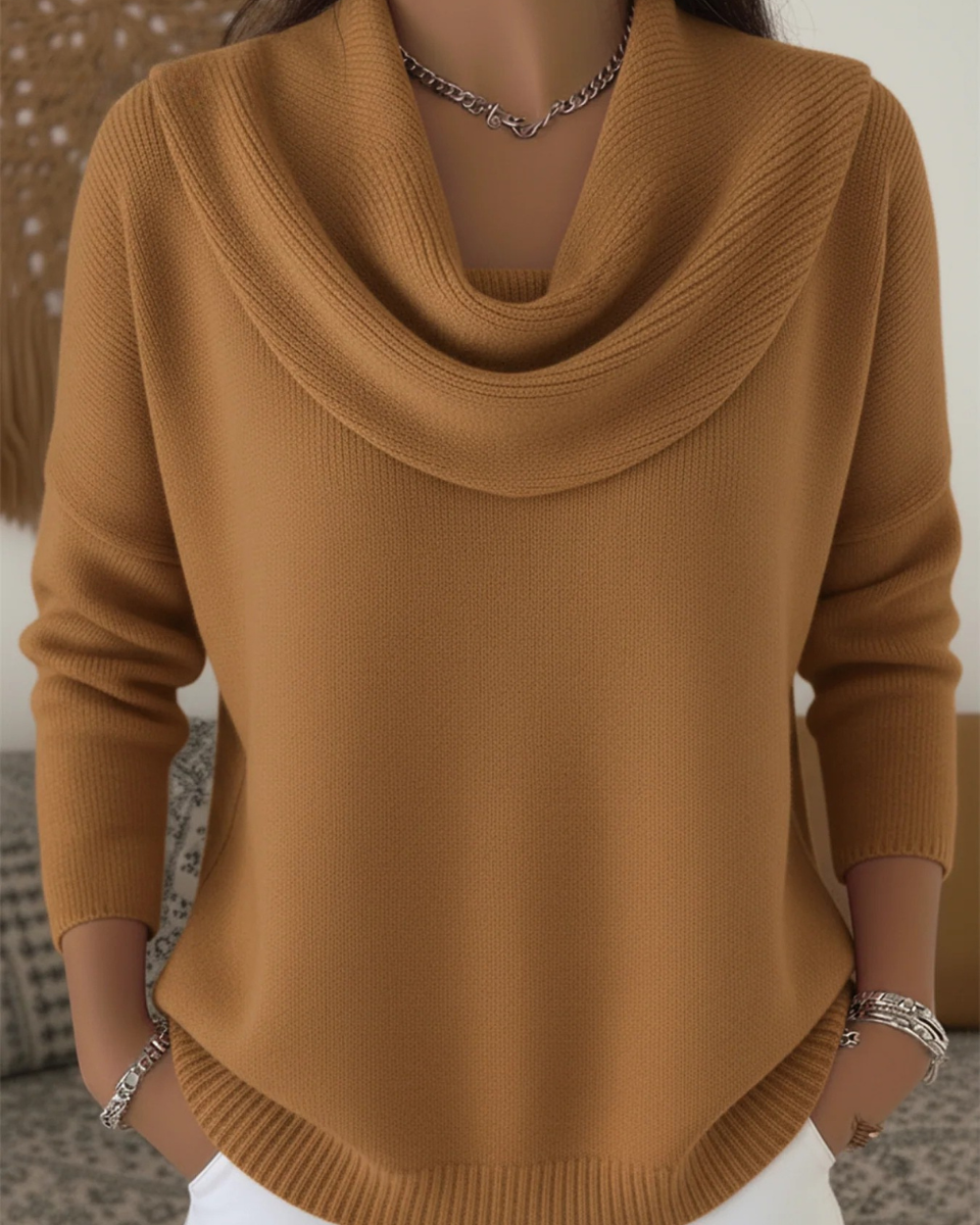 Skøn Pullover med Unik Krave