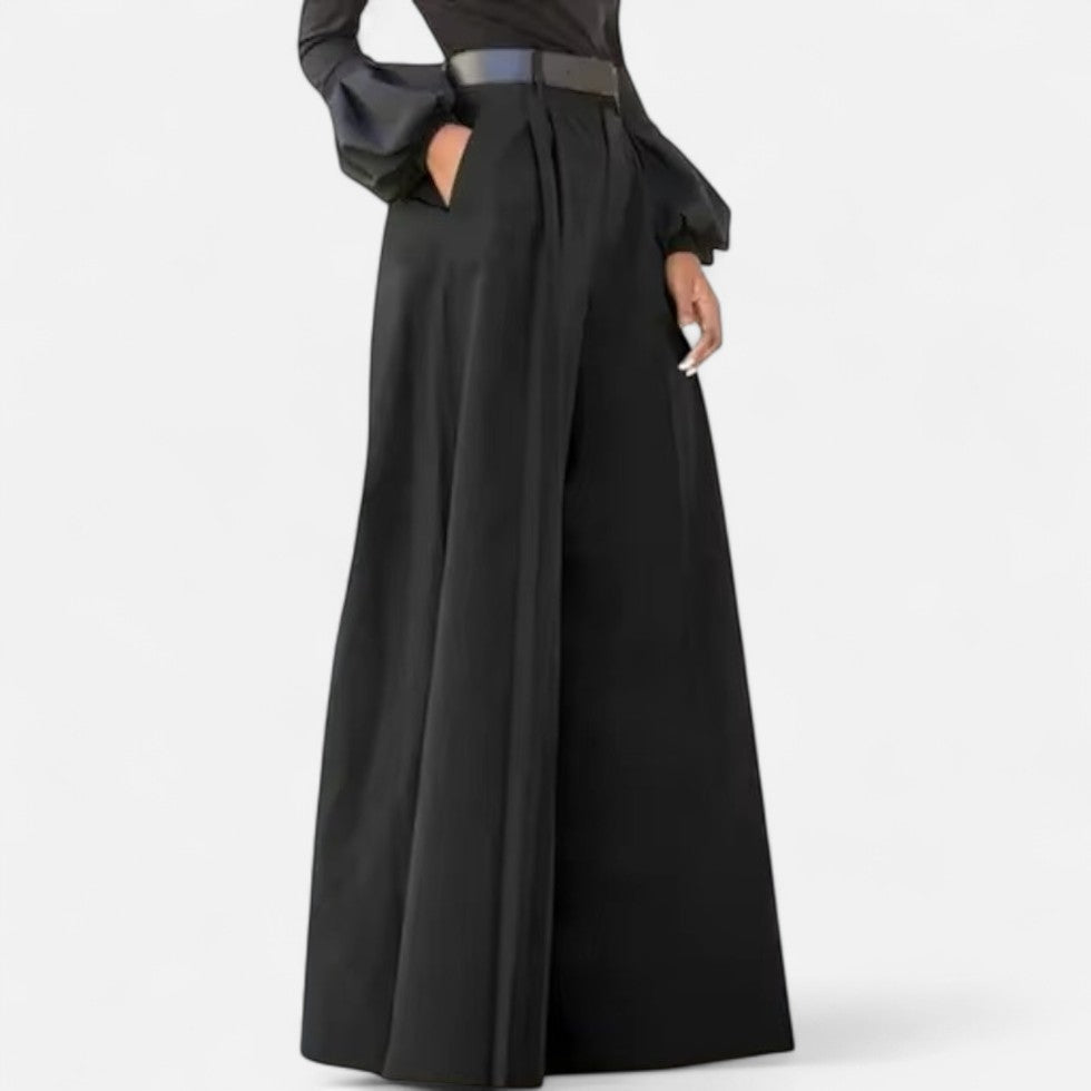 Bredt skåret høj talje bukser til kvinder