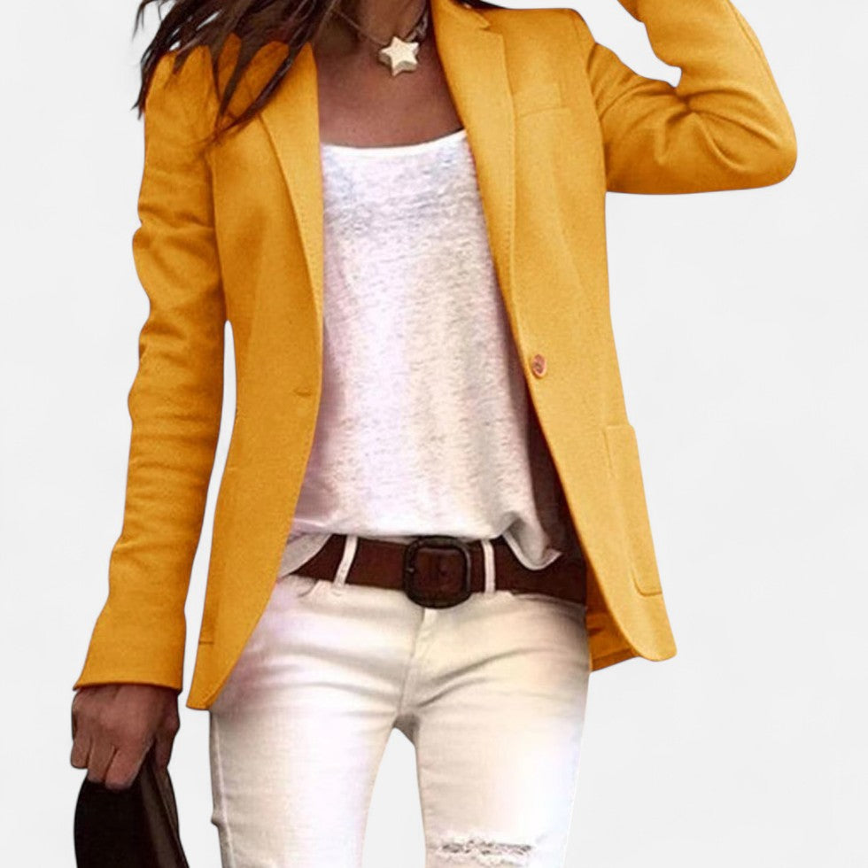 Elegant blazer med én-knaps lukning