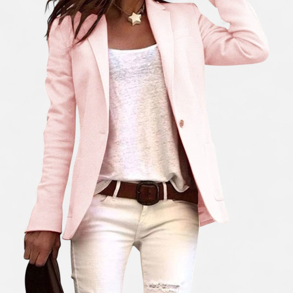Elegant blazer med én-knaps lukning