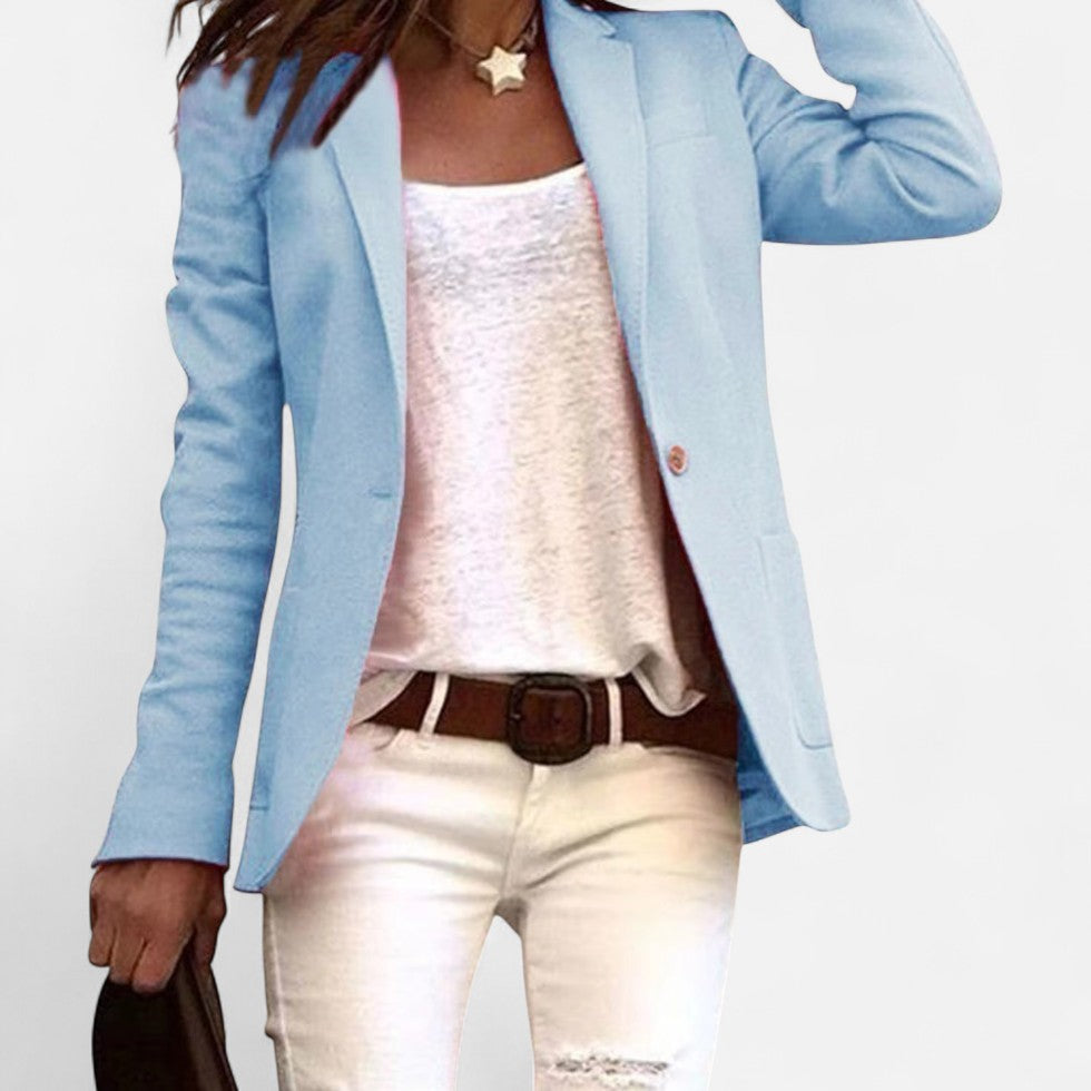 Elegant blazer med én-knaps lukning