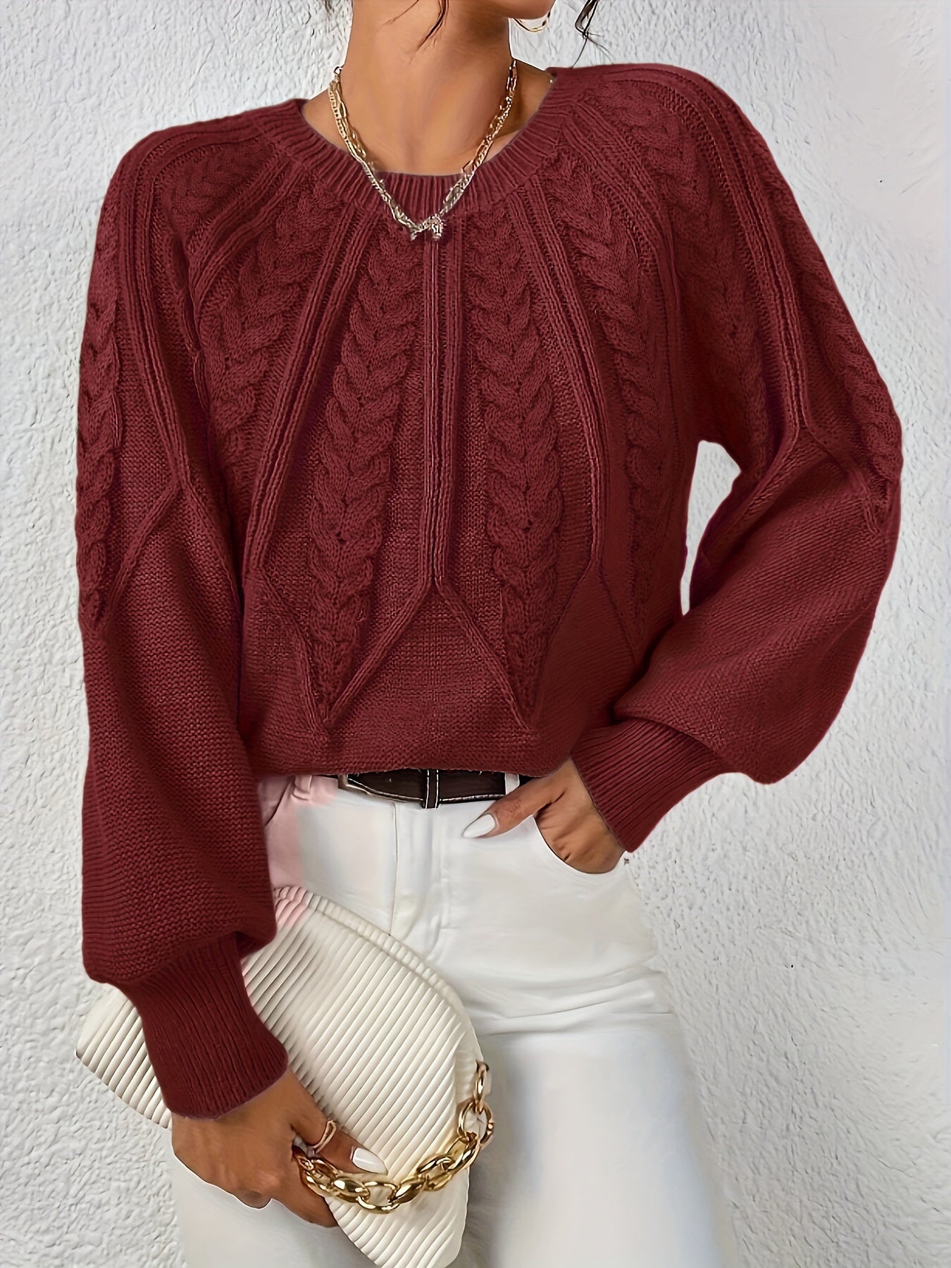 Stilren Pullover med Lång Ärm