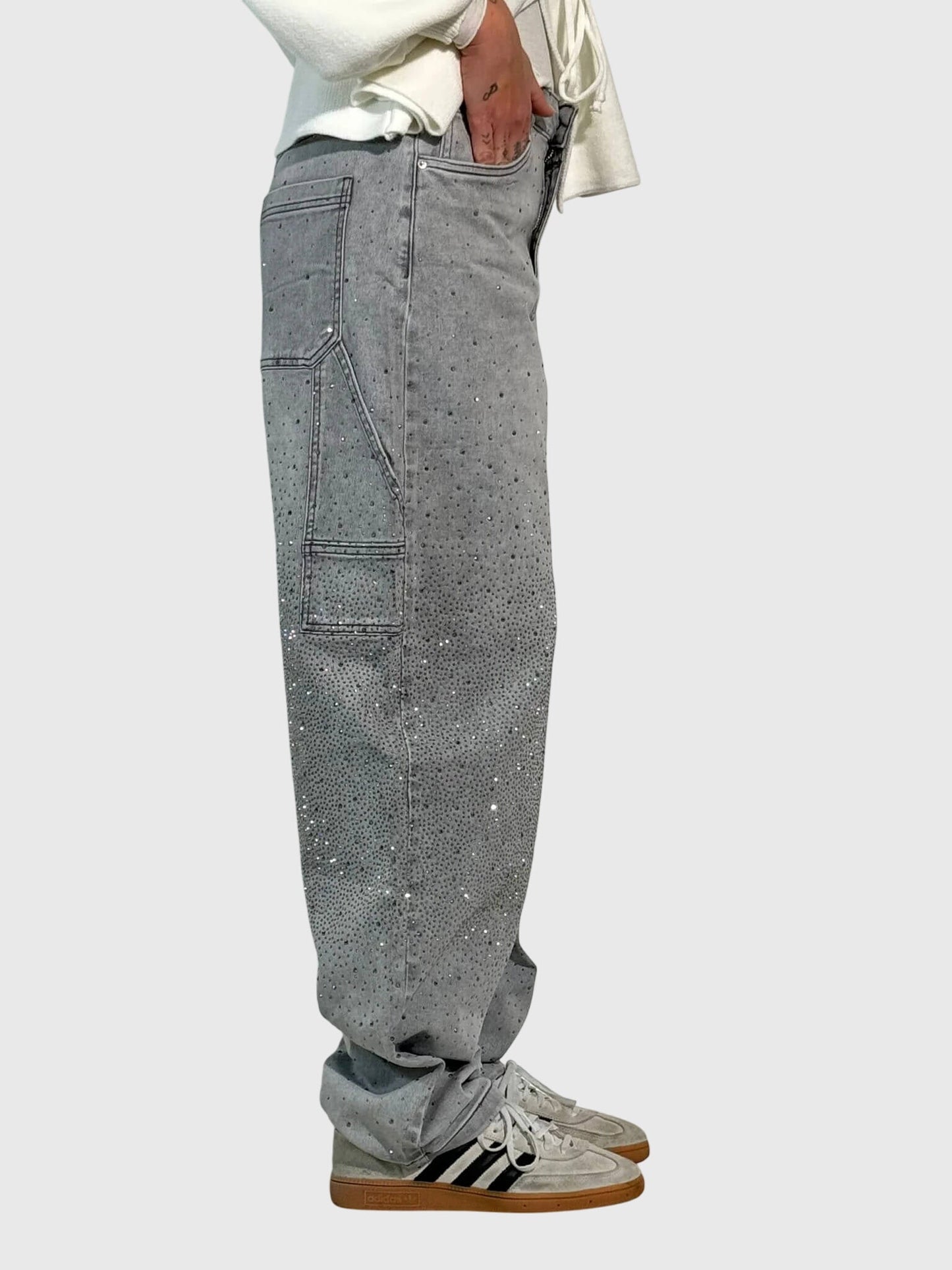 Livia | Glittrande Denimbyxor för Stiliga Kvinnor